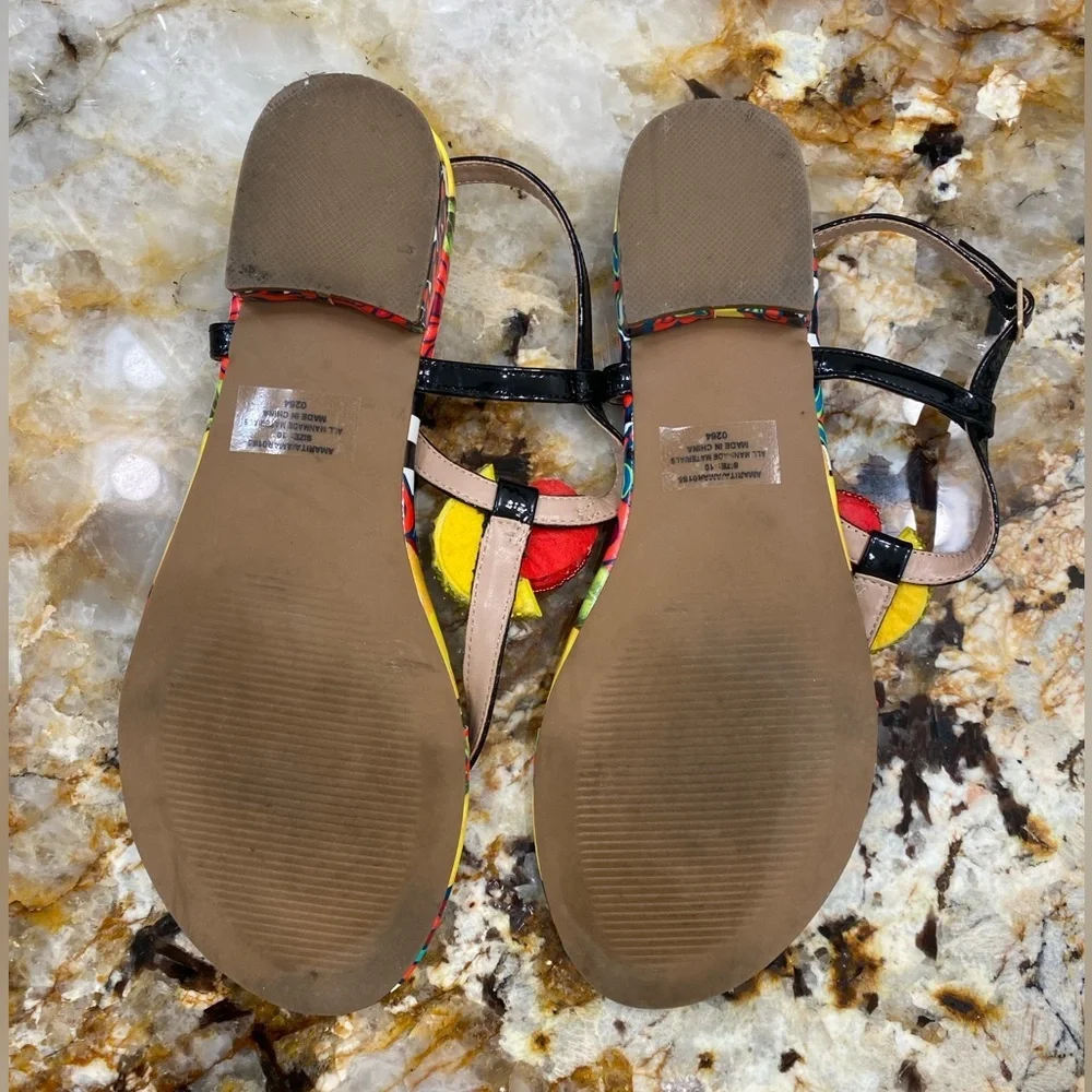 Betsey Johnson beaded fruit sandals size 10 - Picture 2 of 4